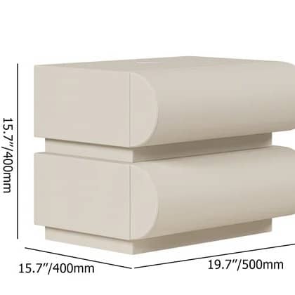 Modern White Bedside Table With Wireless Charging