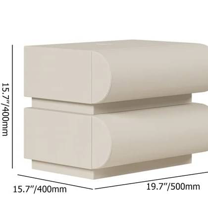 Modern White Bedside Table With Wireless Charging