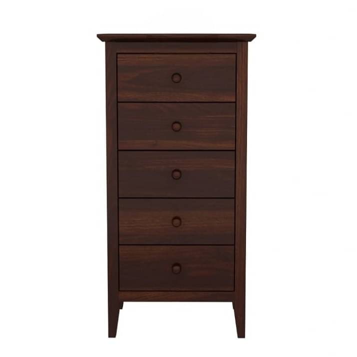 Solid Sheesham Wood Chest Of Drawers (Walnut)