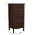 Solid Sheesham Wood Chest Of Drawers (Walnut) - top_view