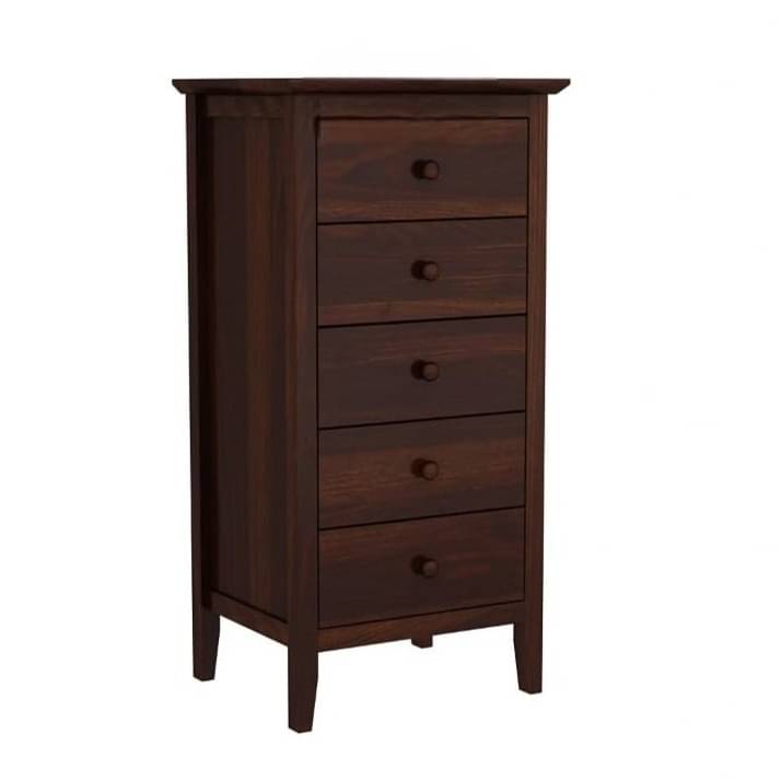 Solid Sheesham Wood Chest Of Drawers (Walnut)