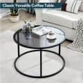 Serene Round Glass Coffee Table - left_view