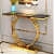 Console Table With Stone Top - rear_view