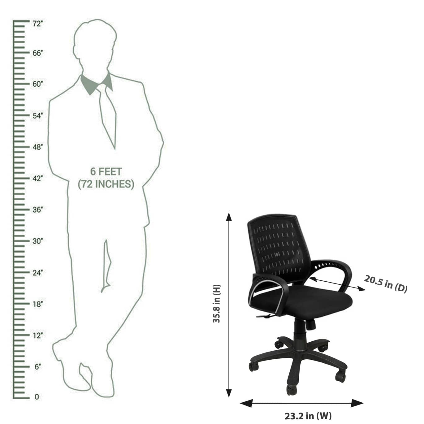 Bendigo Medium Back Revolving Office Chair