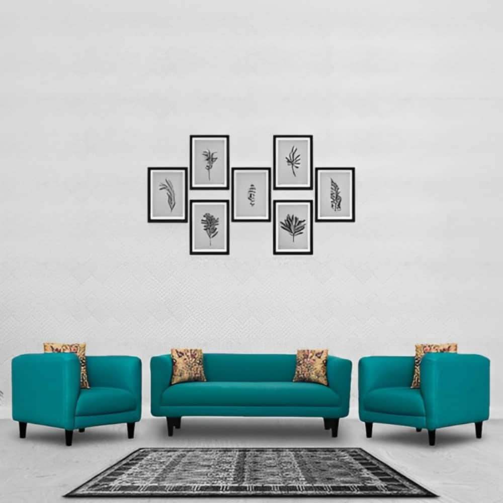 Angela 3+1+1 Sofa Set In Sea Green - photo