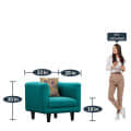 Angela 3+1+1 Sofa Set In Sea Green - bottom_view