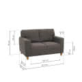 Tauras 2 Seater Box Type Sofa - rear_view