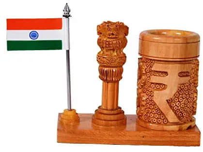 Ashoka Stambha Pen Stand - front_view