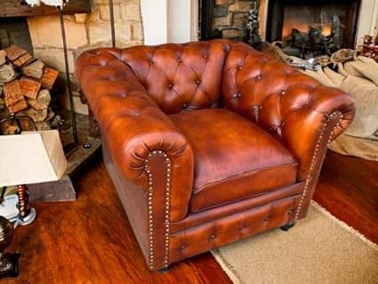 Orleans Single Seater Leather Sofa for Home,Living Room,Hall