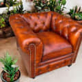 Orleans Single Seater Leather Sofa for Home,Living Room,Hall - rear_view