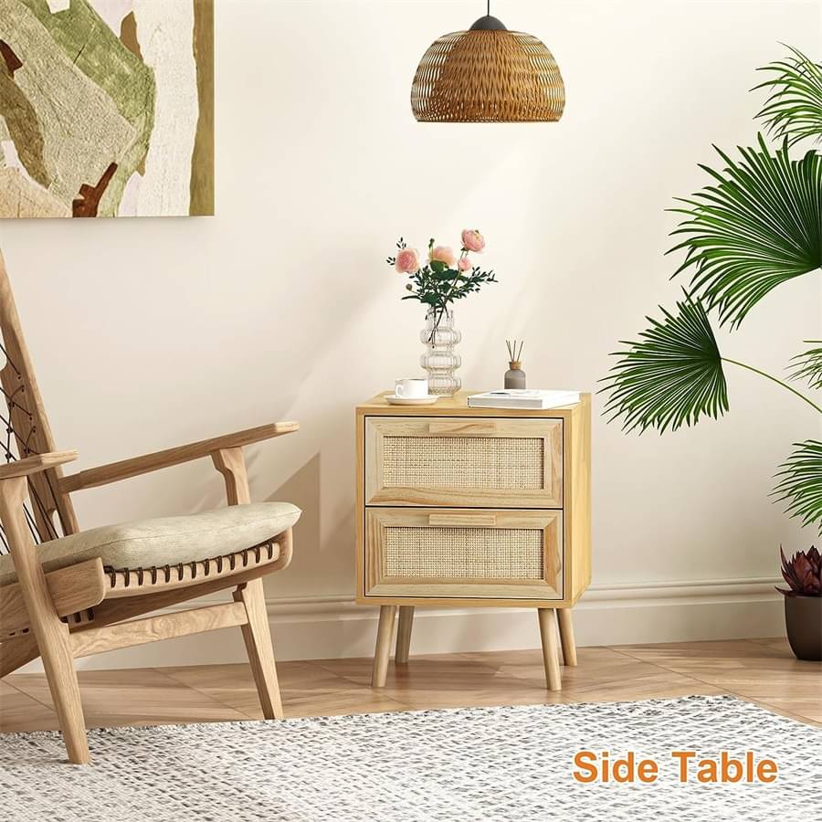 Ness 2 Drawer Bedside Table