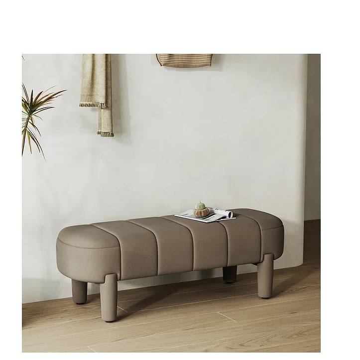 Ness Velvet Upholstered Entryway Bench with 4 Legs