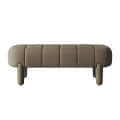 Ness Velvet Upholstered Entryway Bench with 4 Legs - left_view