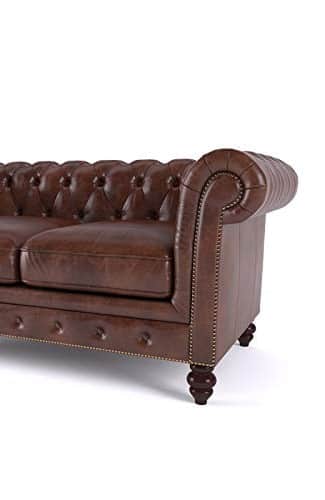 Sapa 2 Seater Leather finish Rexine Sofa - rear_view