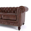 Sapa 2 Seater Leather finish Rexine Sofa - rear_view