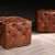 Tuxedo Cube Shape Leather Puff Stool - photo