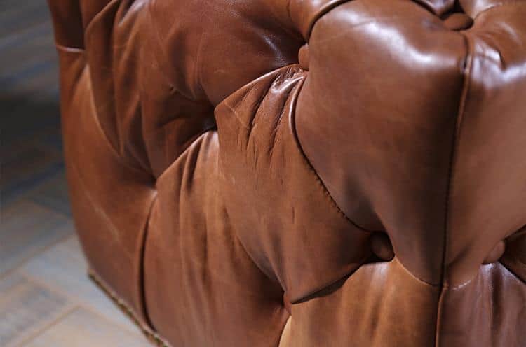 Tuxedo Cube Shape Leather Puff Stool - top_view