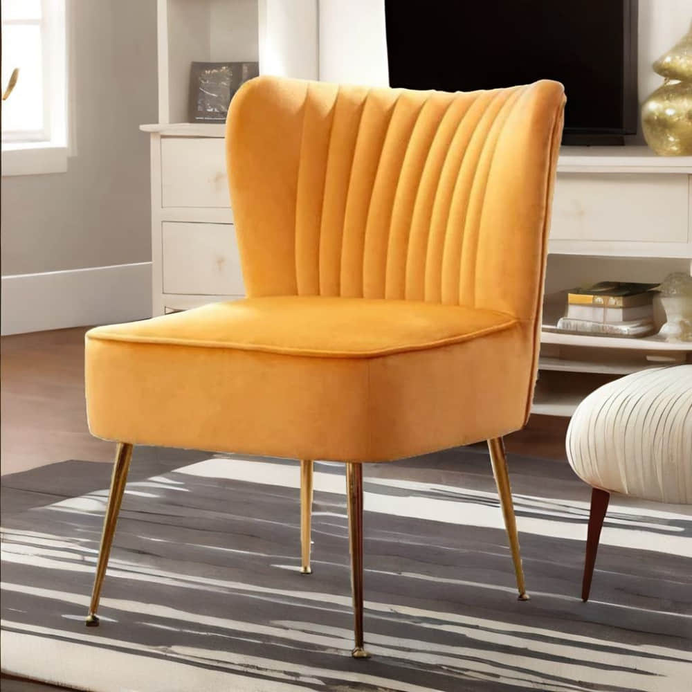 Tauras Wing Back Velvet Chair - photo