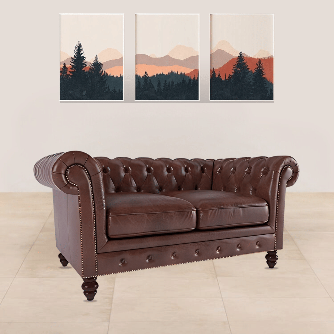 Sapa 2 Seater Leather finish Rexine Sofa