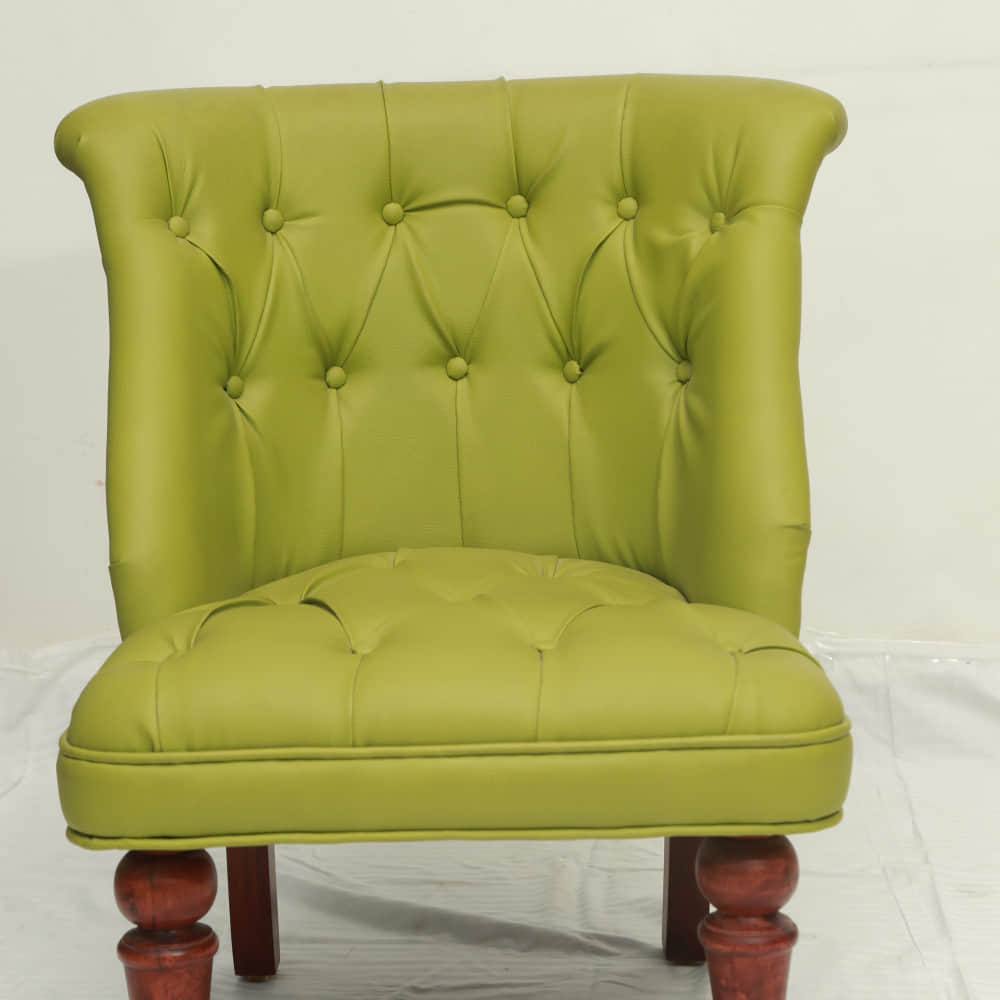 Premium Green Lounge Leatherette Chair - photo