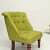 Premium Green Lounge Leatherette Chair - front_view