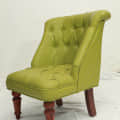Premium Green Lounge Leatherette Chair - top_view