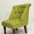 Premium Green Lounge Leatherette Chair - top_view
