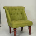 Premium Green Lounge Leatherette Chair - rear_view
