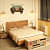 Strip Mango Wood King Size Bed - top_view