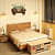Strip Mango Wood King Size Bed - left_view