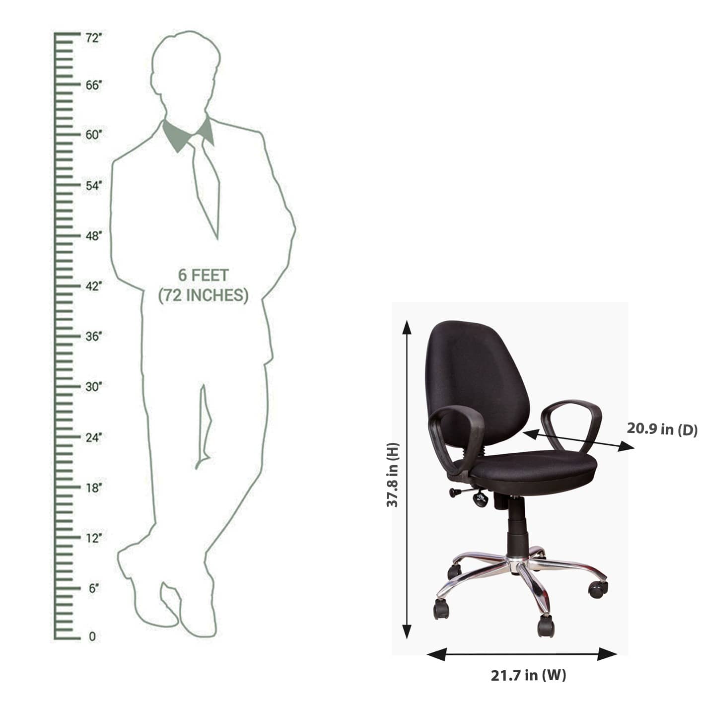 Cushioned Medium Back Revolving Chair