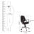 Cushioned Medium Back Revolving Chair - rear_view