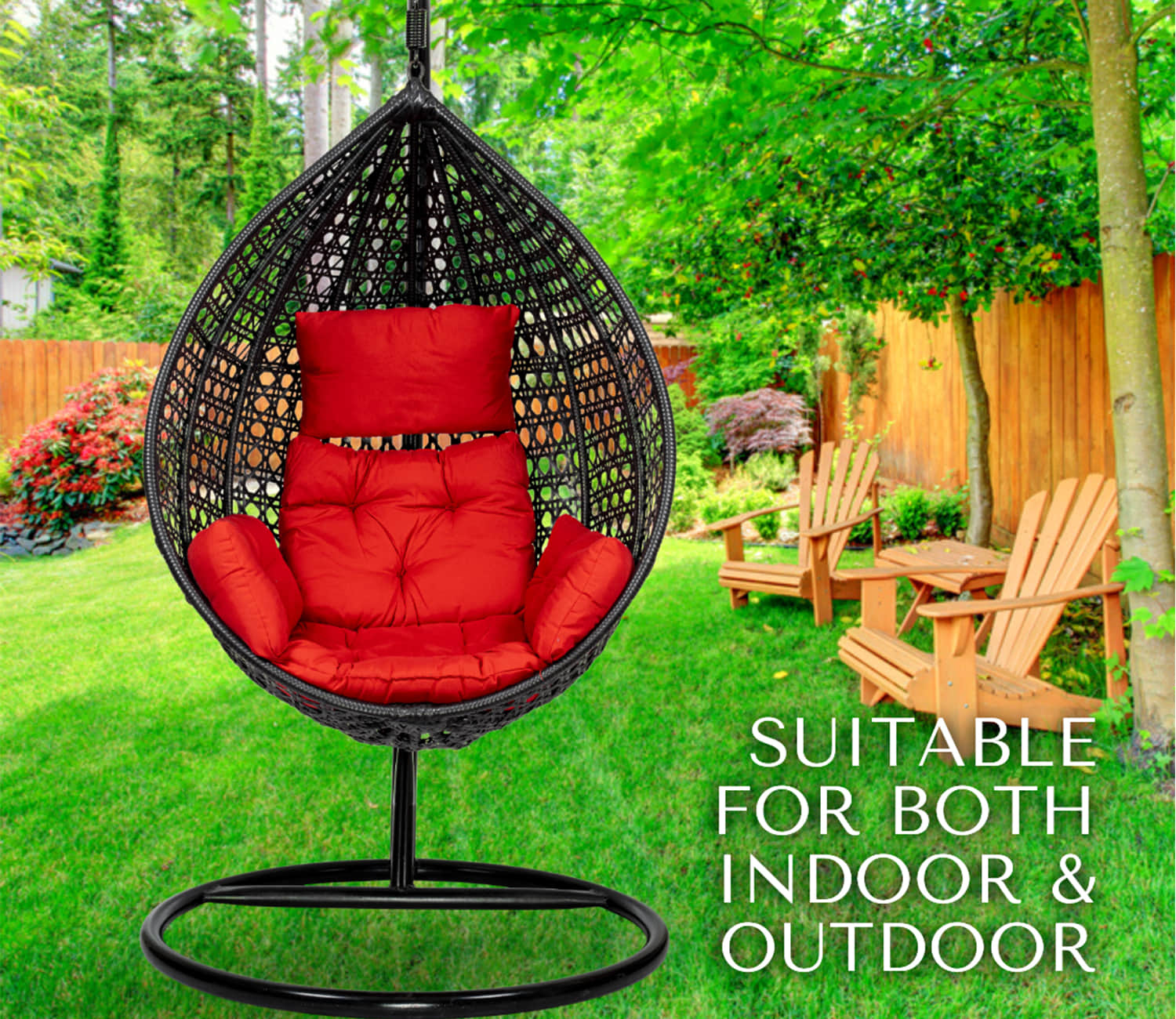 Kyoto Egg Style Single Seater Swing - rear_view