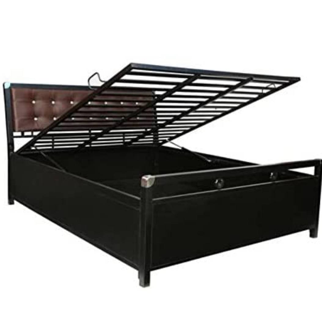Queen Size Metal Bed With Hydraulic Storage