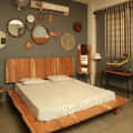 Acacia Wood King Size Bed - left_view