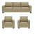 Tauras 3+1+1 Wooden Sofa - photo