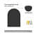 Arch Shape Decorative Wall Mirror - rear_view