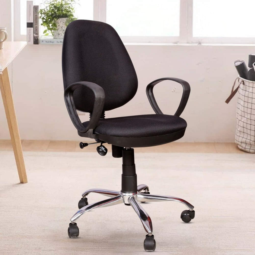 Cushioned Medium Back Revolving Chair - photo