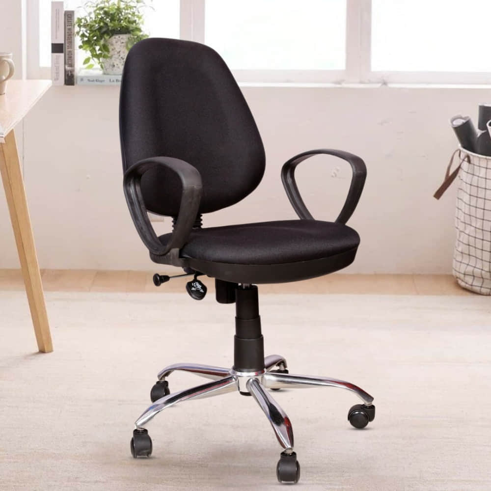 Cushioned Medium Back Revolving Chair - photo