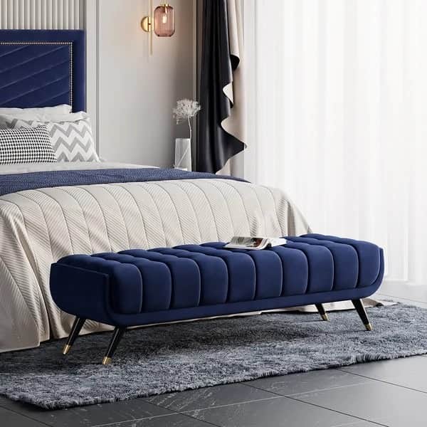 Modway Adept Upholstered Velvet Bench - front_view