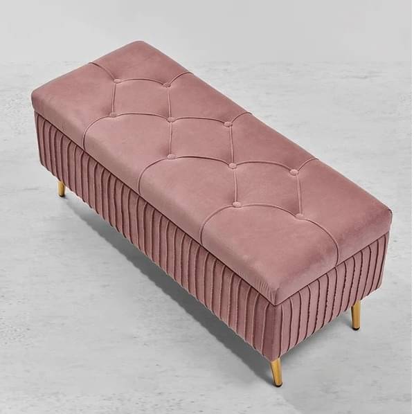 Modern Velvet Storage Bench