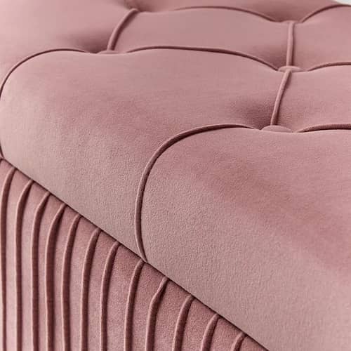 Modern Velvet Storage Bench