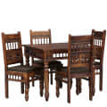 Segur Solidwood 4 Seater Dining Set - front_view