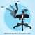 Revolving Office Casper Chair - rear_view