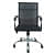 Medium Back Metal Chrome Base Office Chair - top_view
