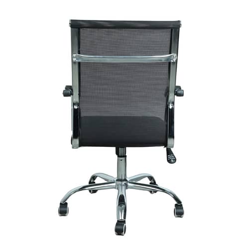Medium Back Metal Chrome Base Office Chair