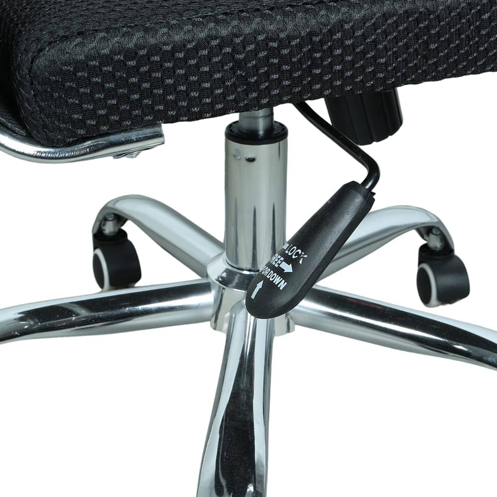 Medium Back Metal Chrome Base Office Chair