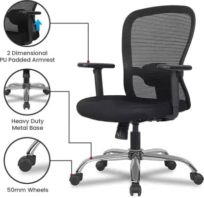 Bendigo Medium Back Revolving Mesh Office Chair