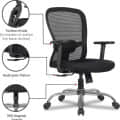 Bendigo Medium Back Revolving Mesh Office Chair - rear_view