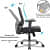 Bendigo Medium Back Revolving Mesh Office Chair - left_view